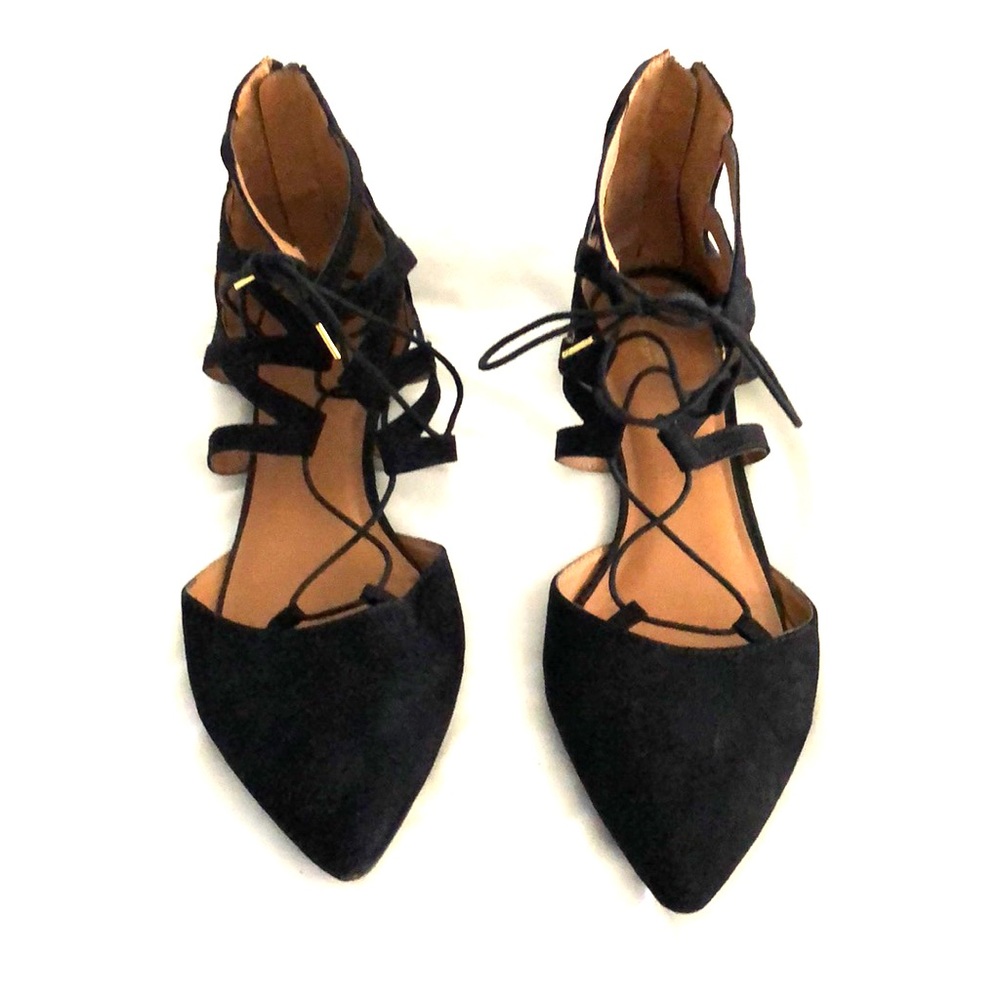Missimo target brand tie up pointed toe flats